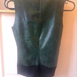 Green Faux Crocodile Bodysuit